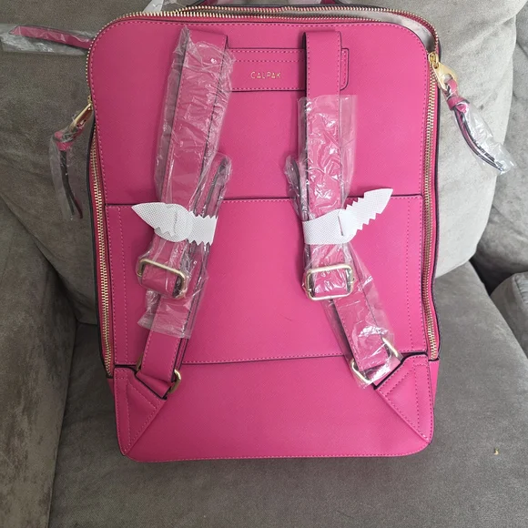 Calpak Pink Laptop Backpack - Picture 4 of 8